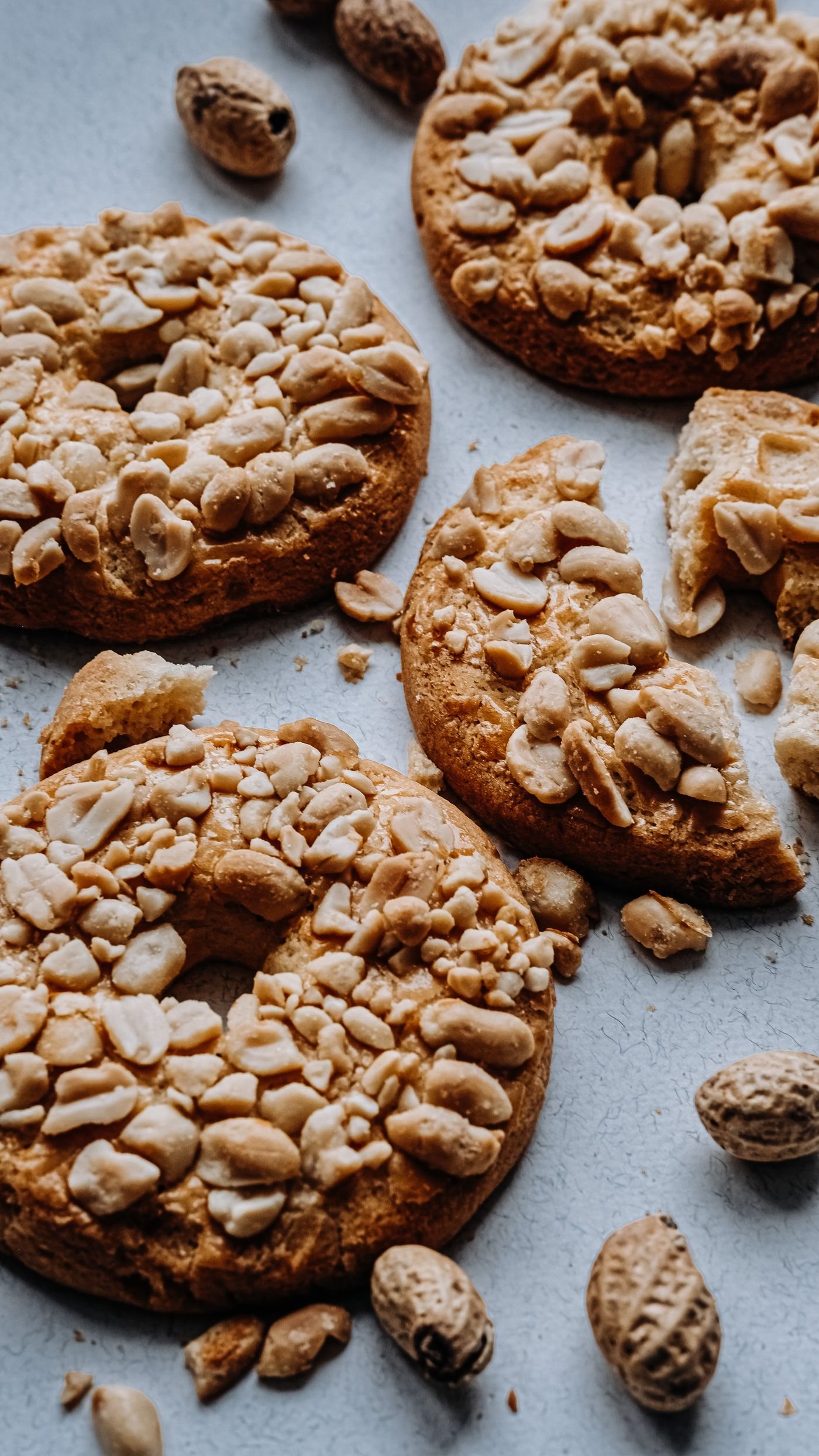 Homemade peanut shortbread biscuits